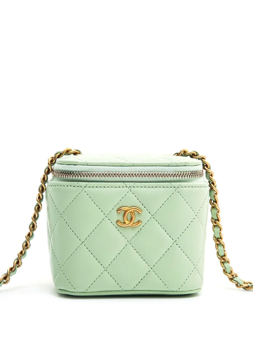 

Chanel Pre-Owned 2020 CC diamond-quilted mini bag - Green