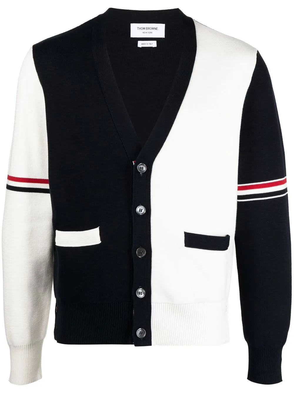 

Thom Browne two-tone knit cardigan - White