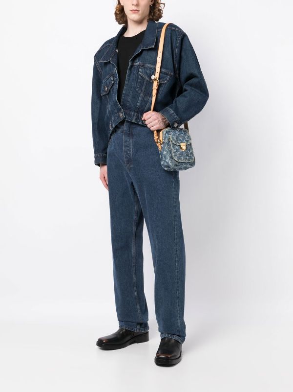 Louis Vuitton Denim Crossbody Camera Bag in Blue