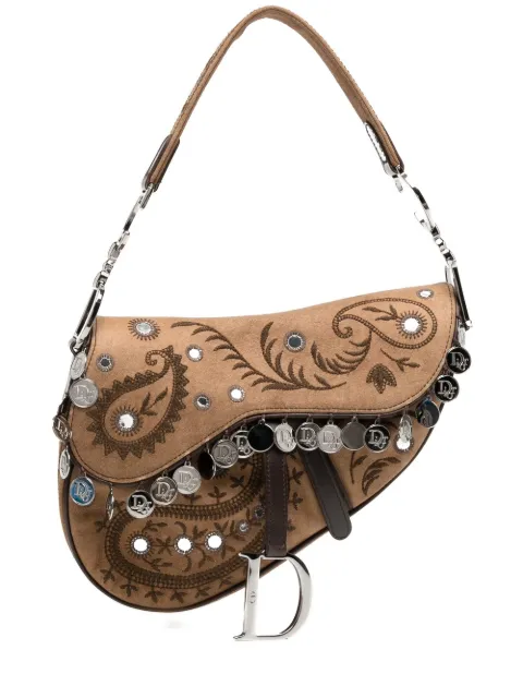 Christian Dior 2001 pre-owned Saddle logo-charm shoulder bag