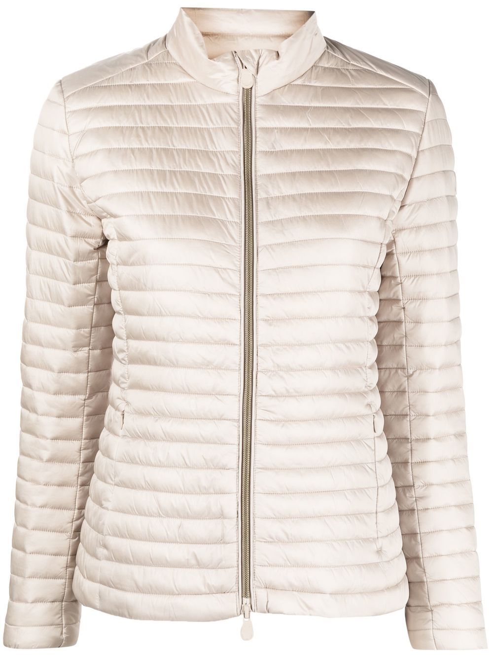 

Save The Duck lightweight zip-up puffer jacket - Neutrals