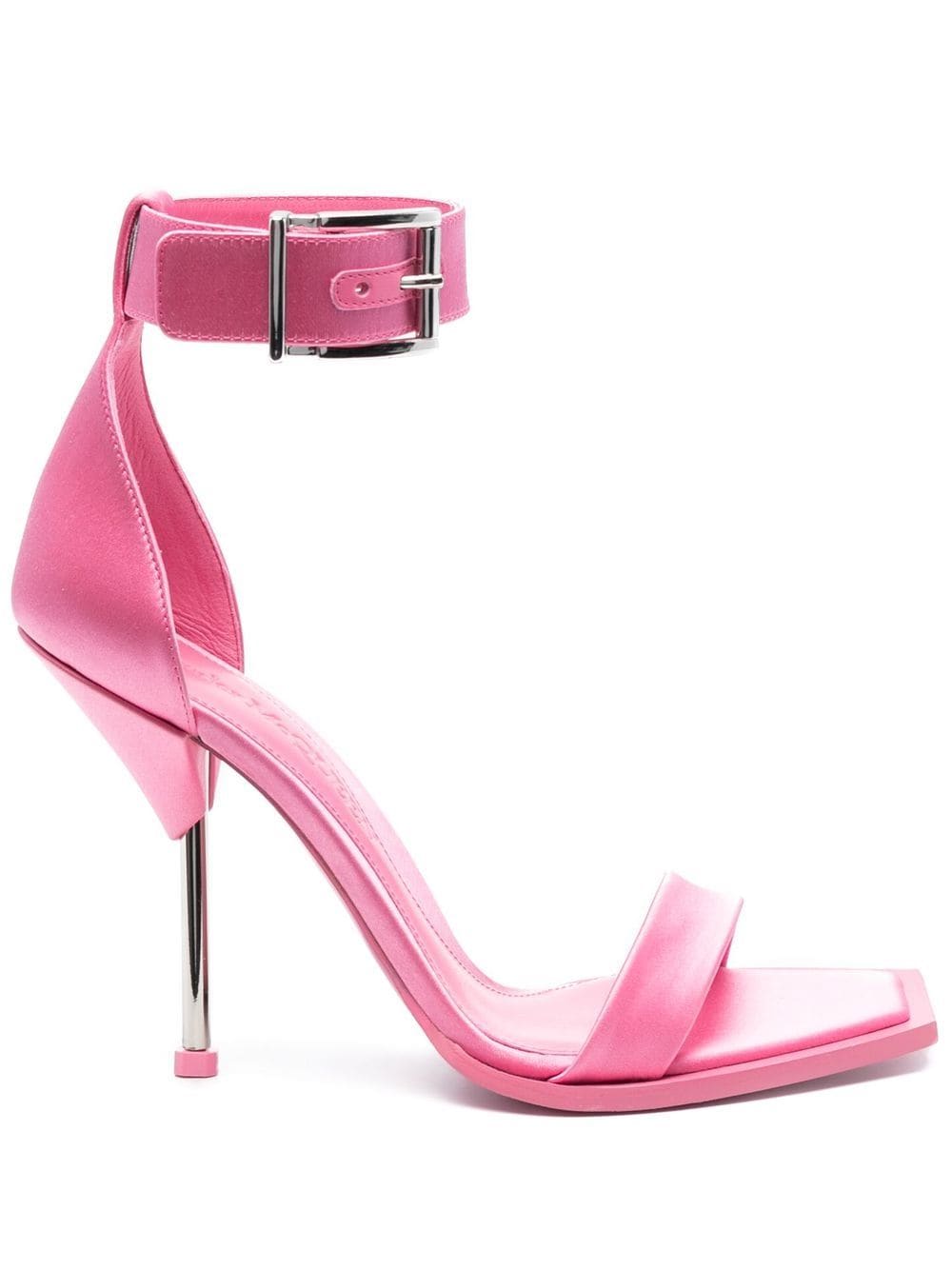Alexander Mcqueen 110mm Satin-finish Sandals In Pink