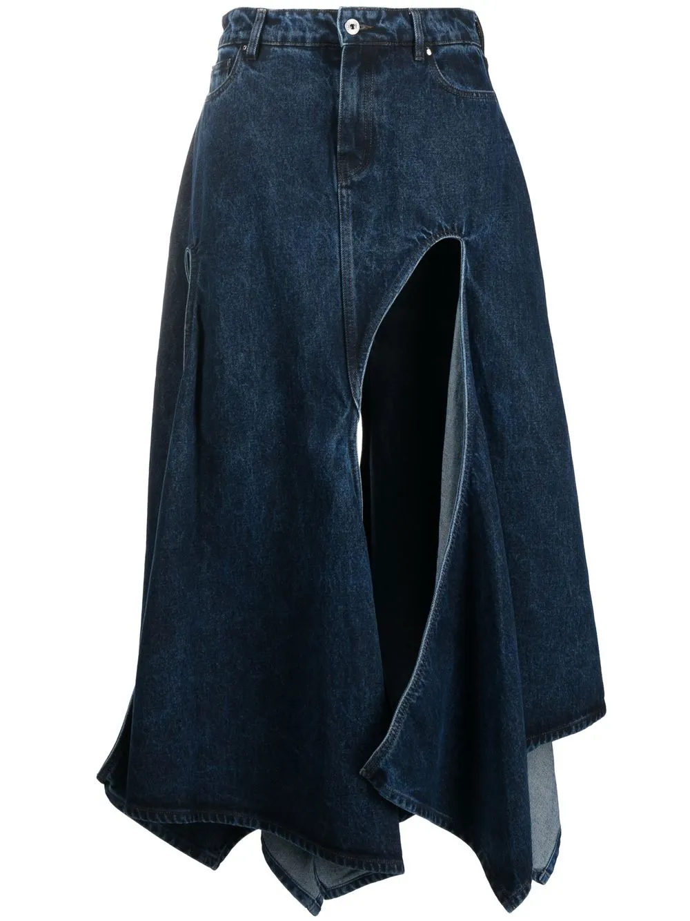 

Y/Project high-waist cut-out denim skirt - Blue