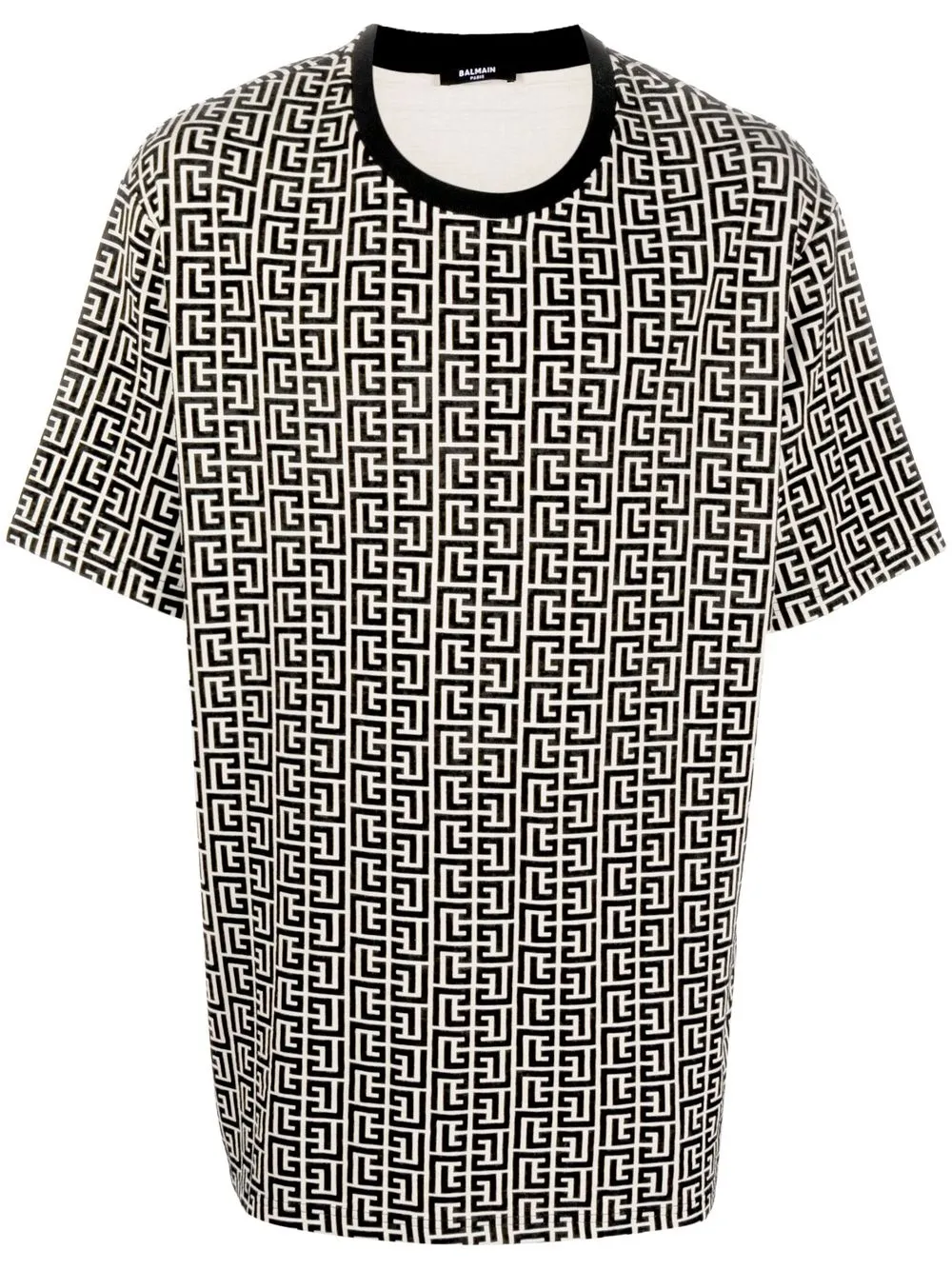 

Balmain all-over monogram-print T-shirt - Neutrals