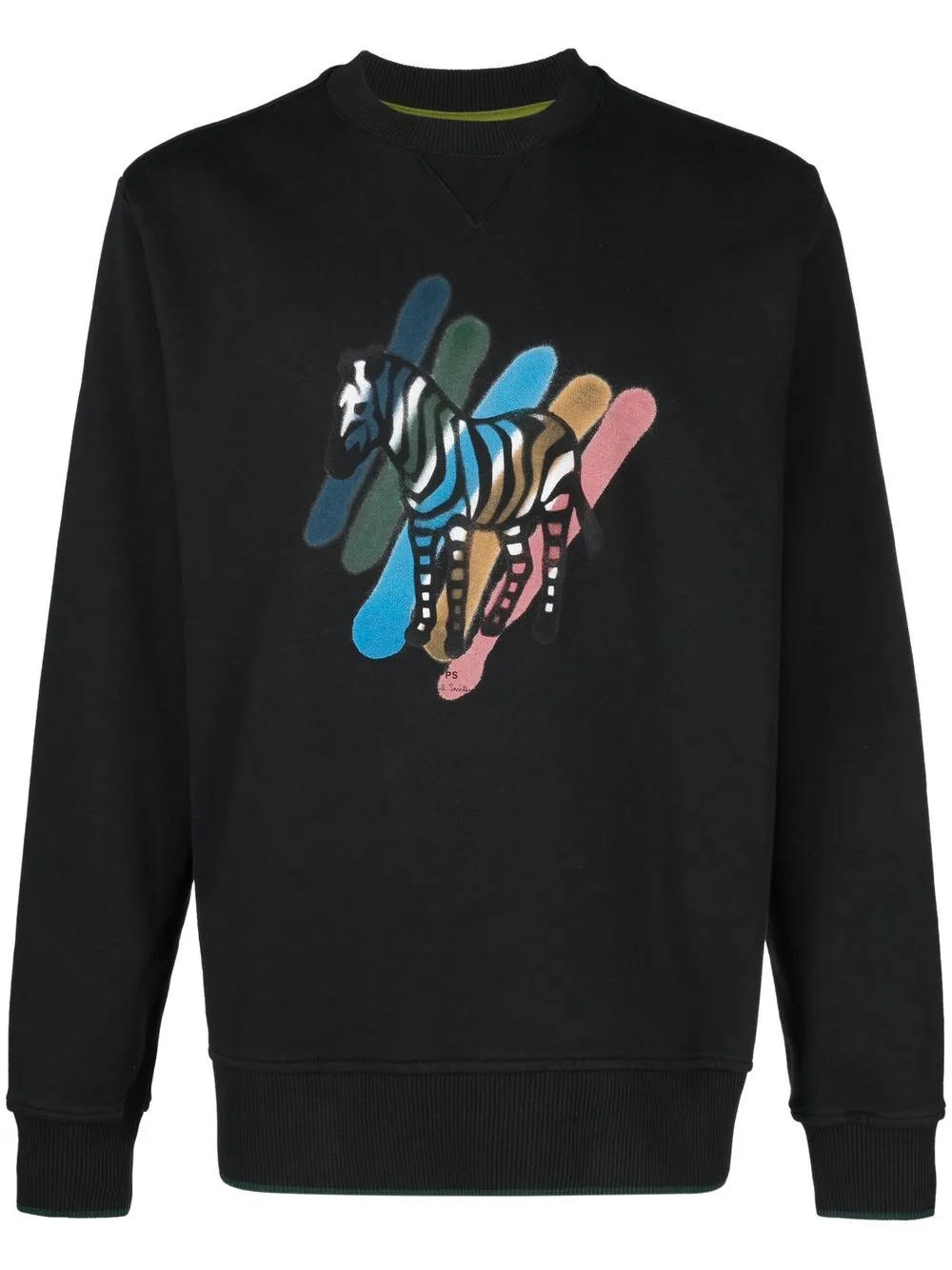 

PS Paul Smith sudadera con estampado de cebra - Negro