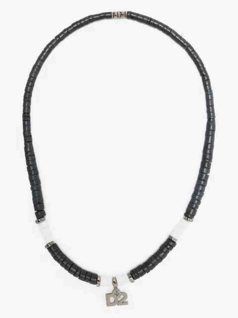 DSQUARED2 beaded logo-charm necklace