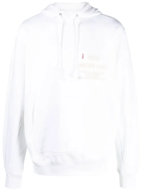 Hoodie en coton à logo imprimé - Helmut Lang - Modalova