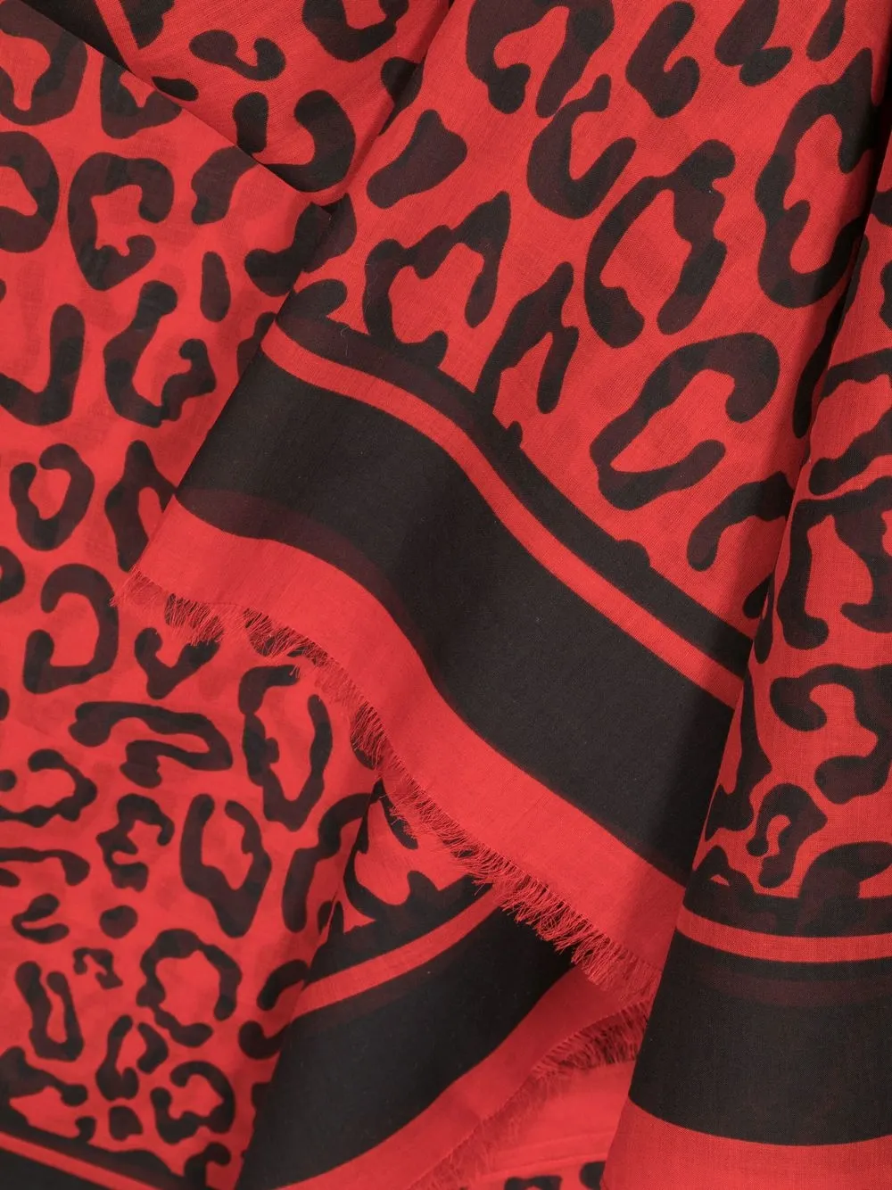 Dolce & Gabbana Sjaal met luipaardprint - Rood
