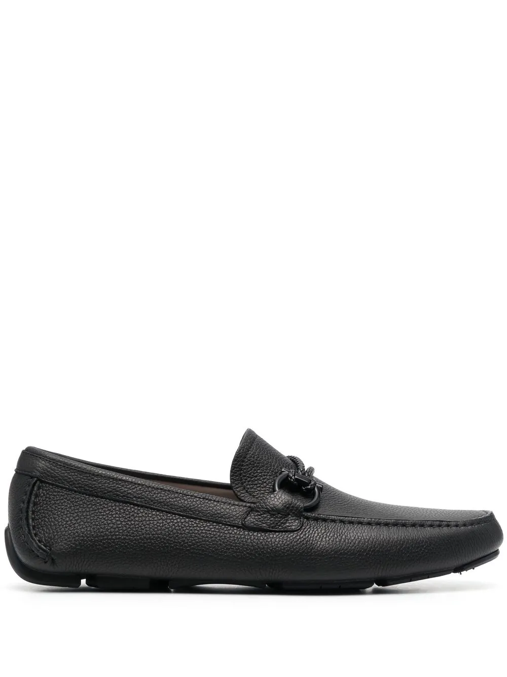 

Ferragamo Gancini-plaque leather loafers - Black