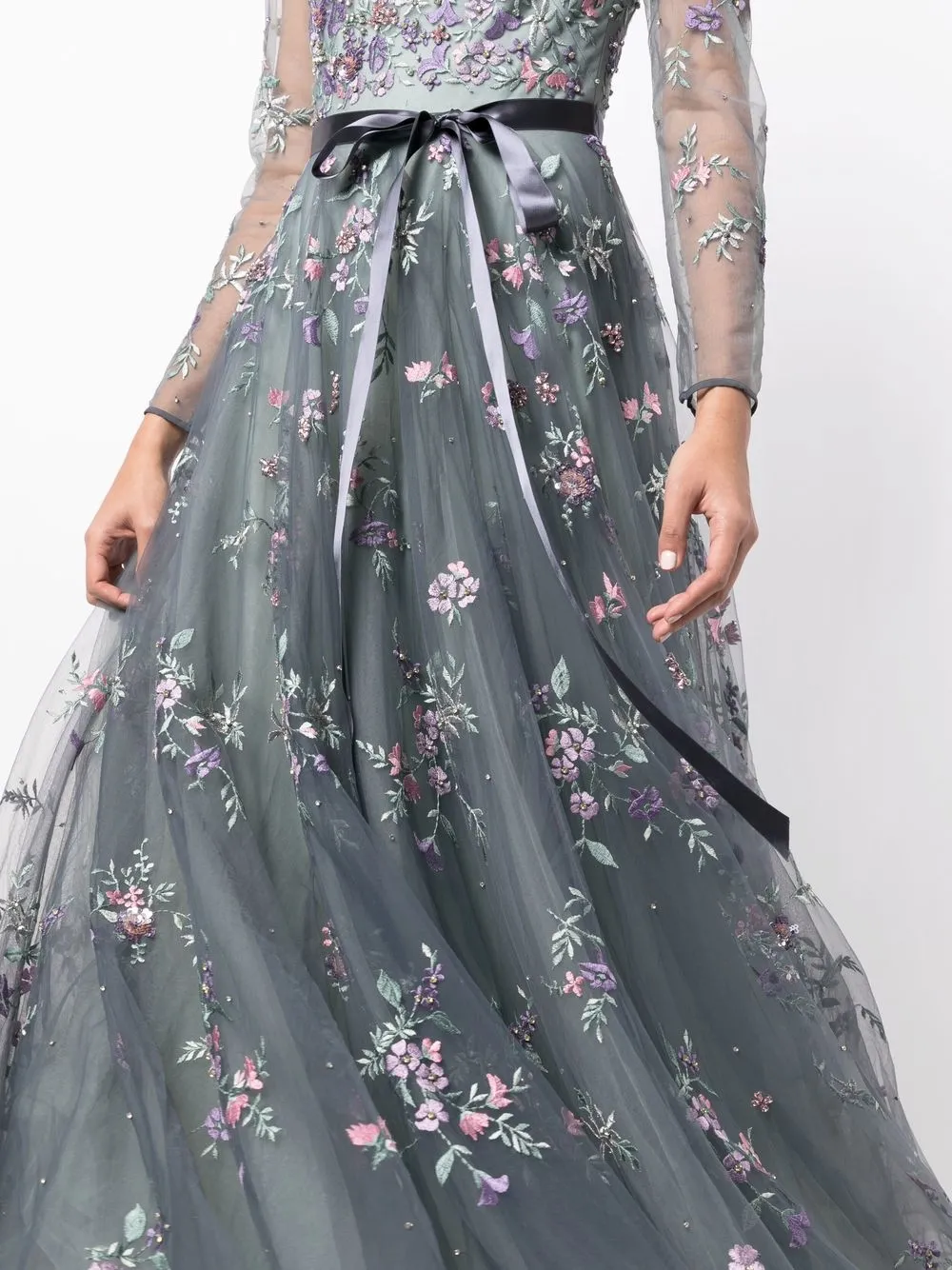 Jenny Packham Effie Floralembroidered Gown In Green ModeSens