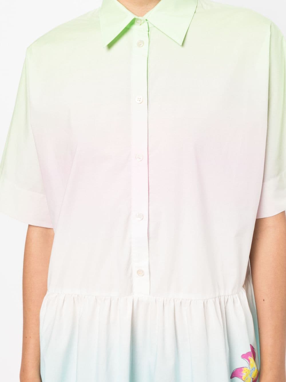 Shop Mira Mikati Meadow Of Joy-print Shirt Dress In Mehrfarbig