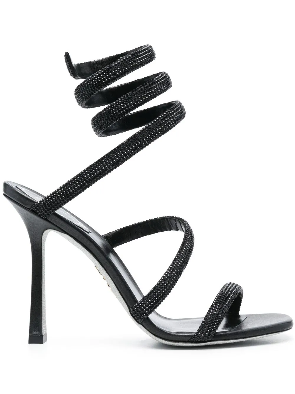 

Rene Caovilla Cleo crystal-embellished 110mm sandals - Black