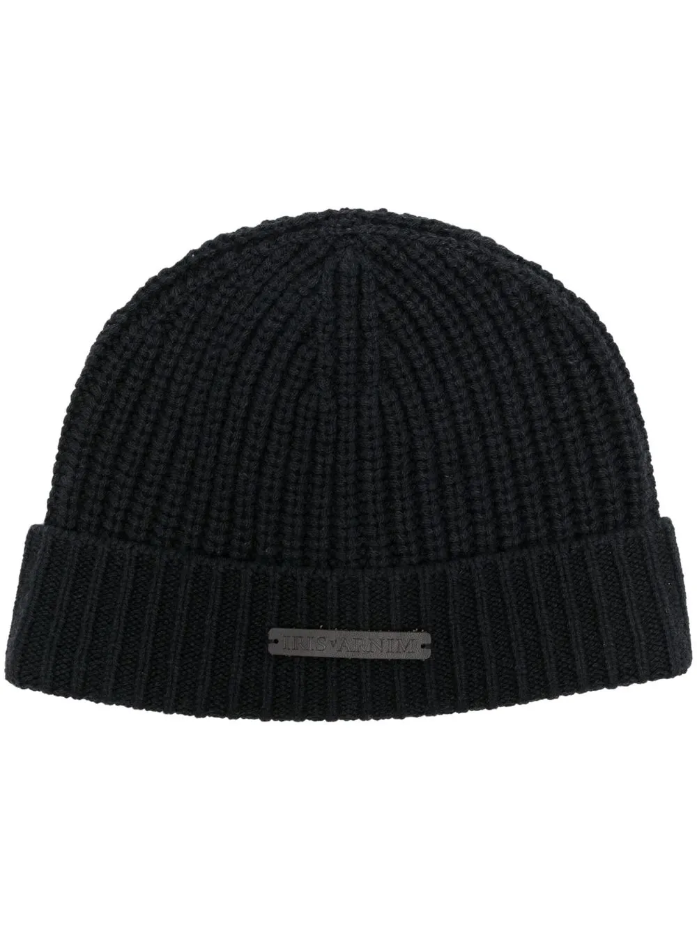 

Iris Von Arnim logo-patch knitted beanie - Black