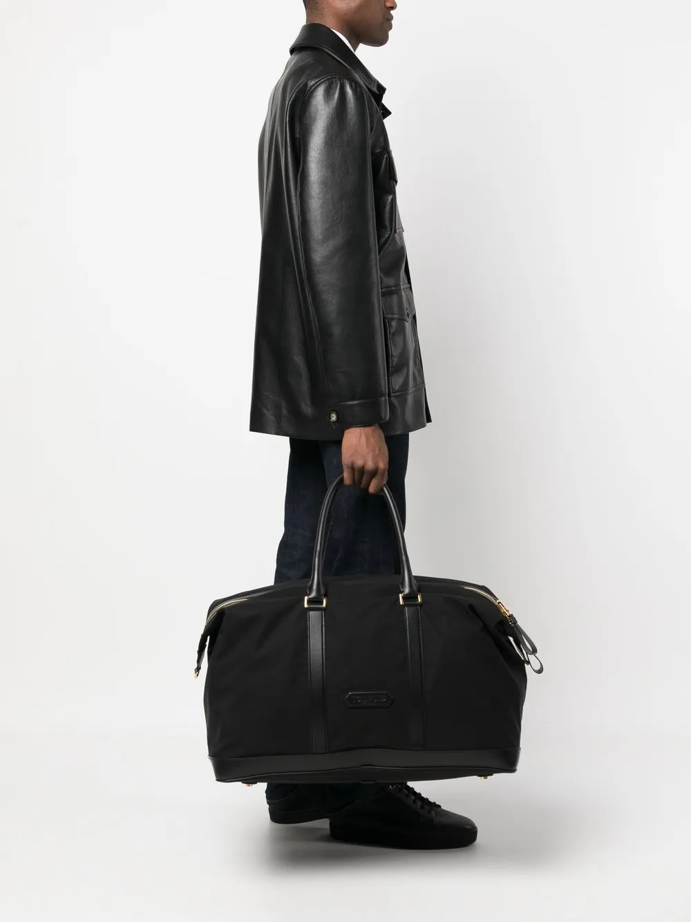 Tom Ford Logo-patch Holdall Bag In Black | ModeSens