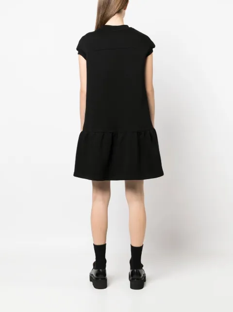 Ioana Ciolacu short-sleeve peplum mini dress ID22DR04BLK - 3