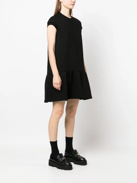 Ioana Ciolacu short-sleeve peplum mini dress ID22DR04BLK - 2