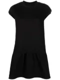 Ioana Ciolacu short-sleeve peplum mini dress - Black