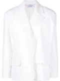 Ioana Ciolacu deconstructed double-breasted blazer - White