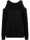 Ioana Ciolacu backless cut-out sweatshirt - Black