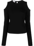 Ioana Ciolacu cut-out cold-shoulder top - Black