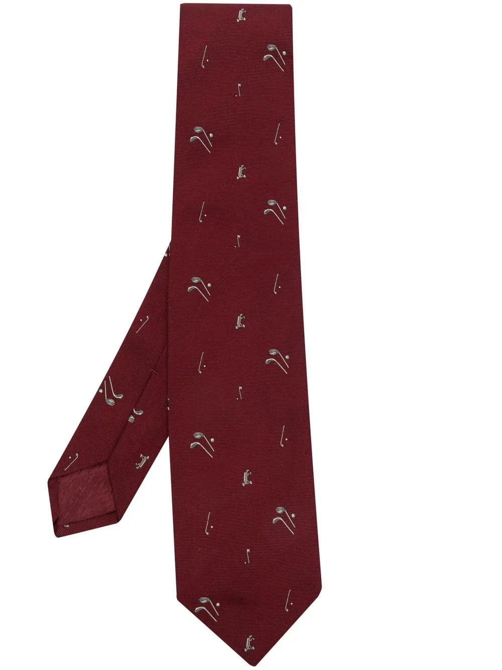 

Hermès 2000s pre-owned golf-print silk tie - Red