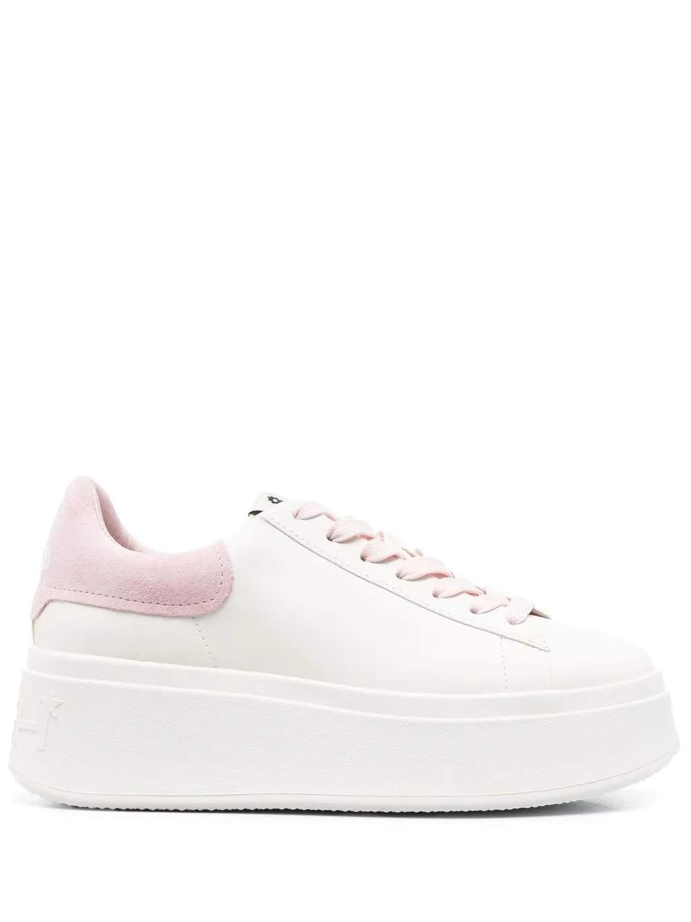 

Ash leather low-top lace-up sneakers - White
