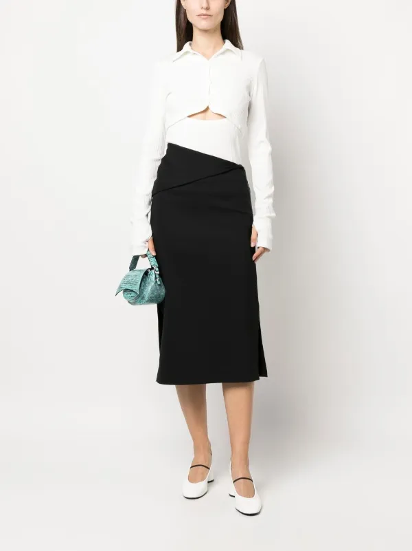 Helmut Lang カットアウト ニットトップ | ホワイト | FARFETCH JP