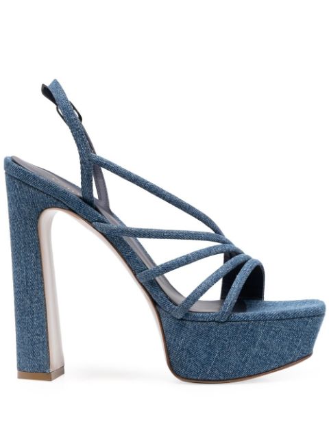 Le Silla 145mm denim platform sandals Women