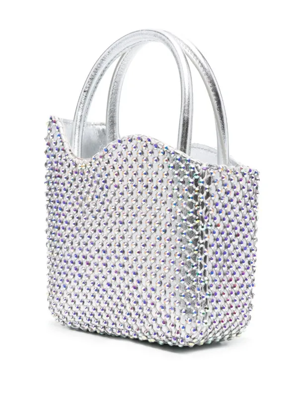 Le Silla Ivy Micro Crystal Bag | Silver | FARFETCH RO