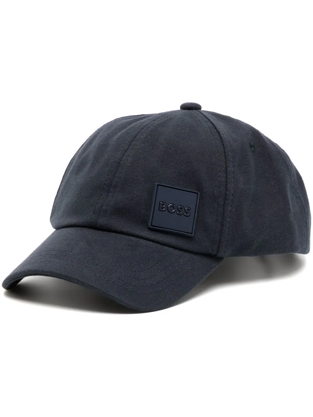 

BOSS logo-patch cotton baseball cap - Blue