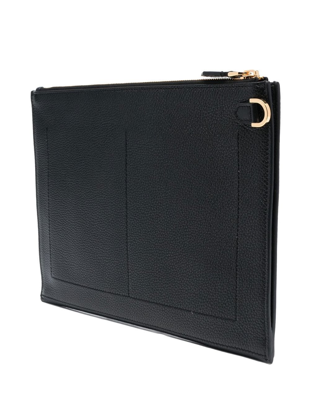 Shop Tom Ford Logo-stamp Clutch Bag In Black