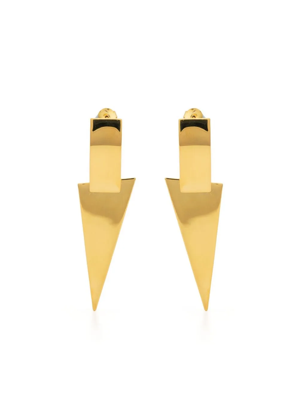 

Loulou aretes con dije triangular - Dorado