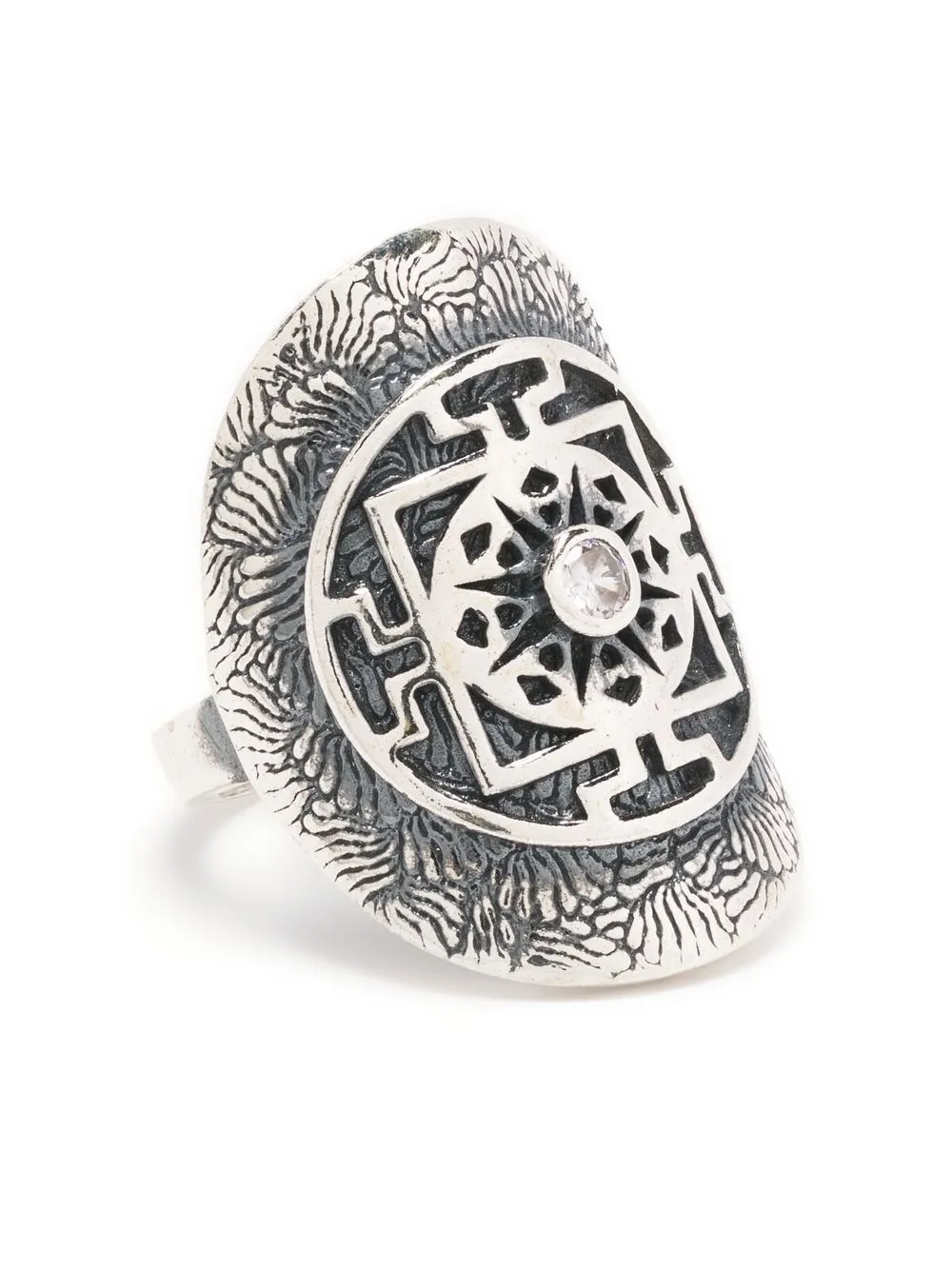 

Loulou shield-pendant ring - Silver