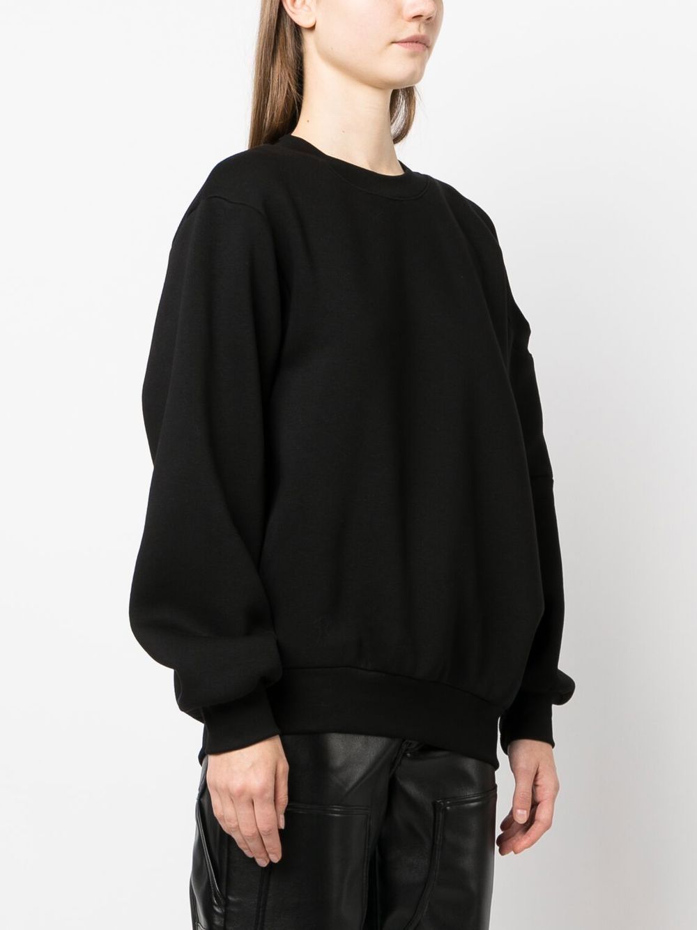 Shop Ioana Ciolacu Cut Out-detail Crew Neck Sweatshirt In Black