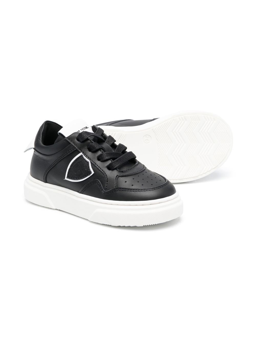 Philippe Model Kids Sneakers met logopatch - Zwart