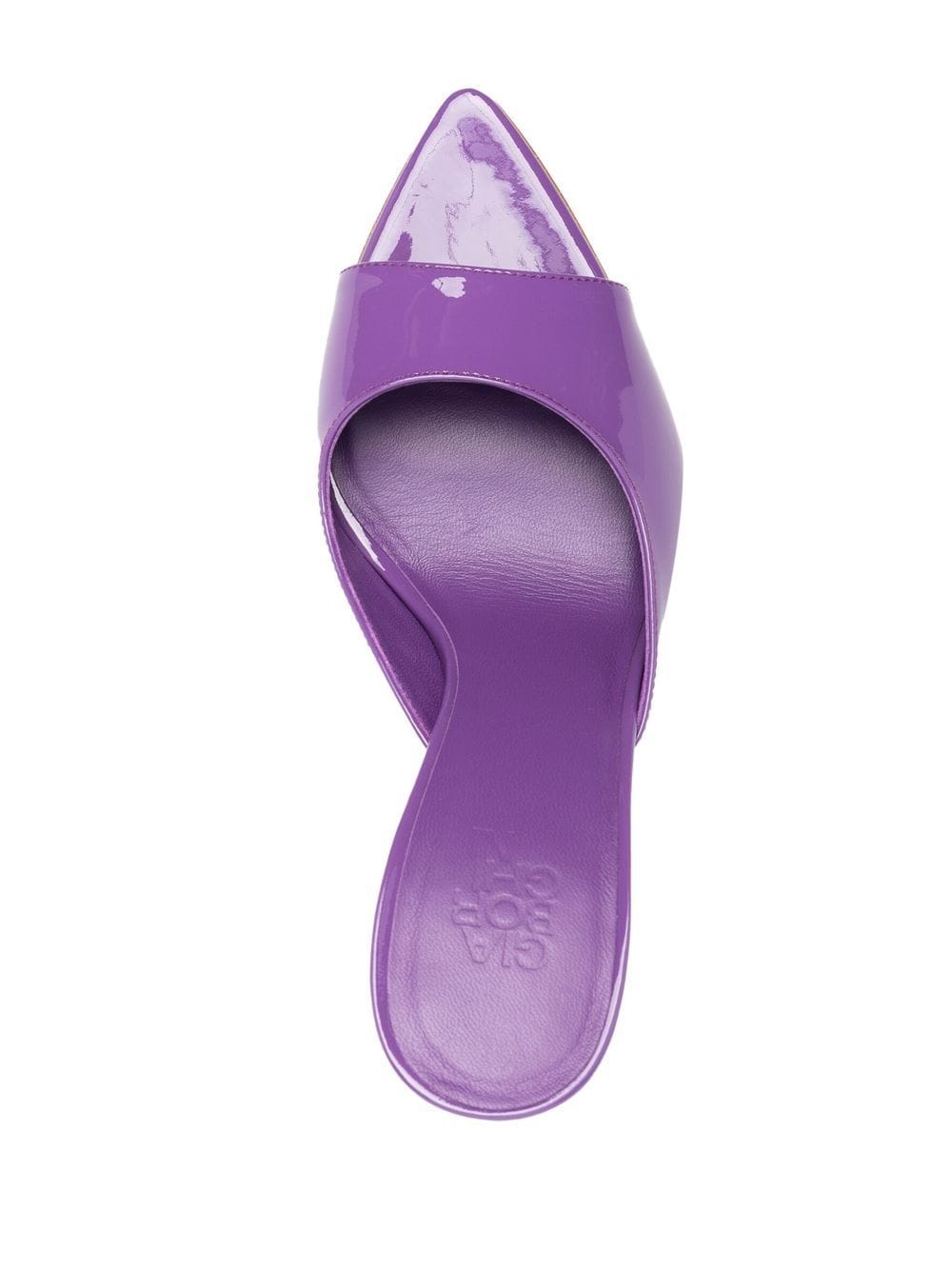 Shop Gia Borghini X Pernille Teisbaek Perni 90mm Leather Mules In Purple