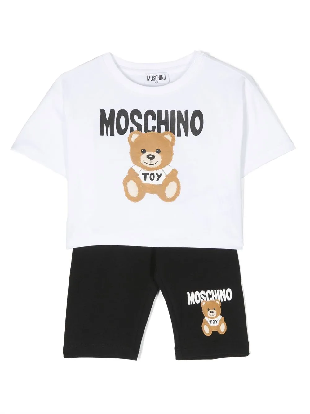 

Moschino Kids traje deportivo con logo estampado - Marrón