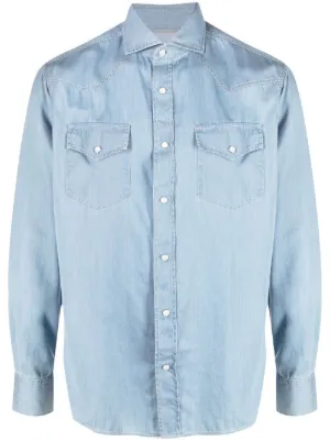 Brunello Cucinelli デニムシャツ | ブルー | FARFETCH JP