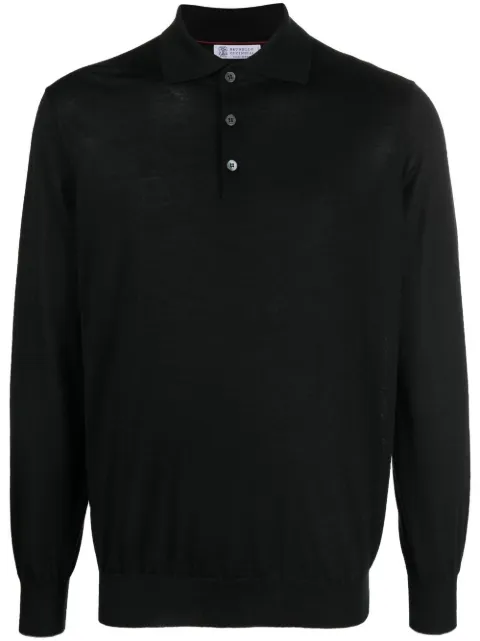 Brunello Cucinelli button-front long-sleeved polo shirt