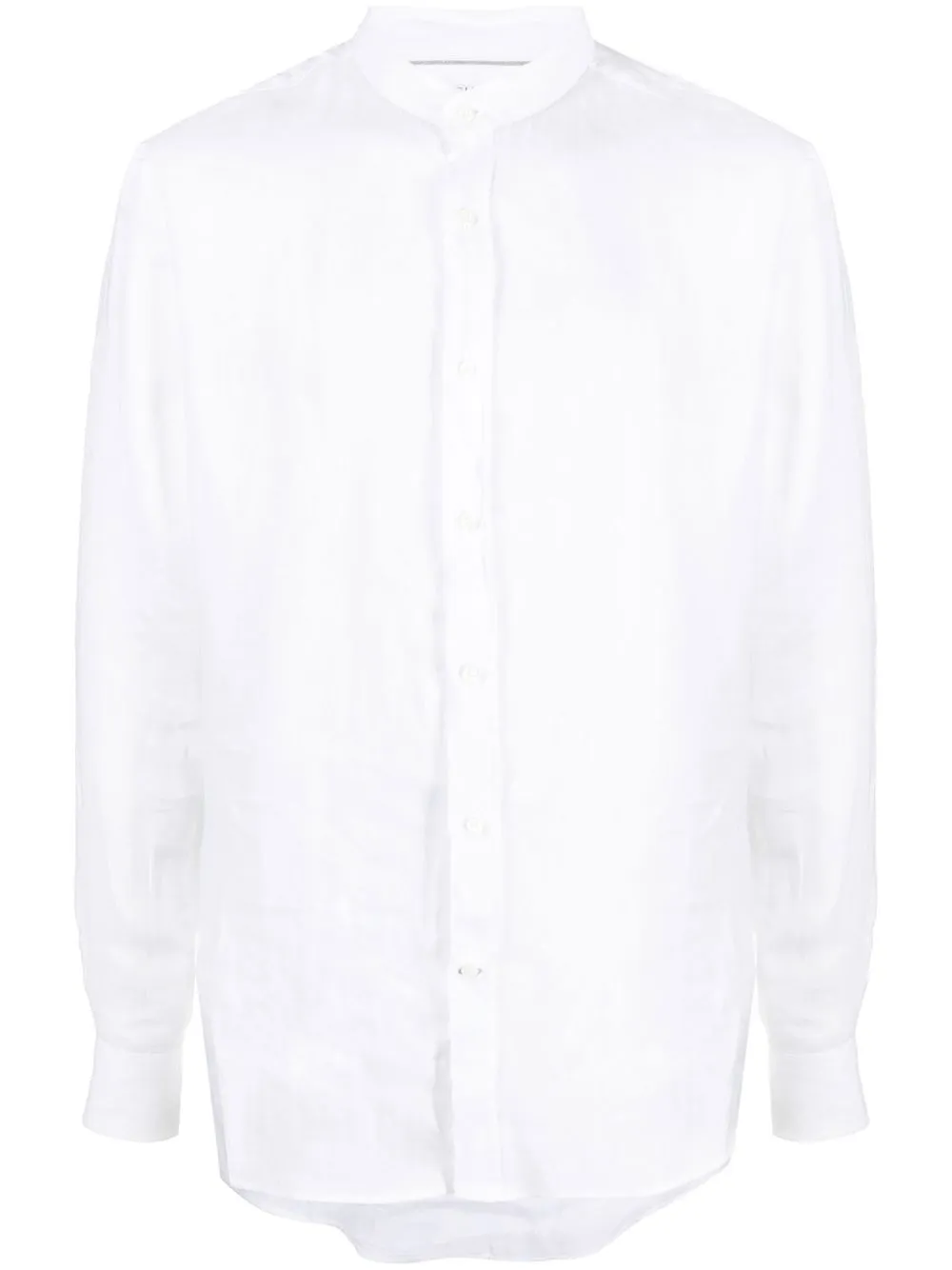 

Brunello Cucinelli collarless button-up shirt - White