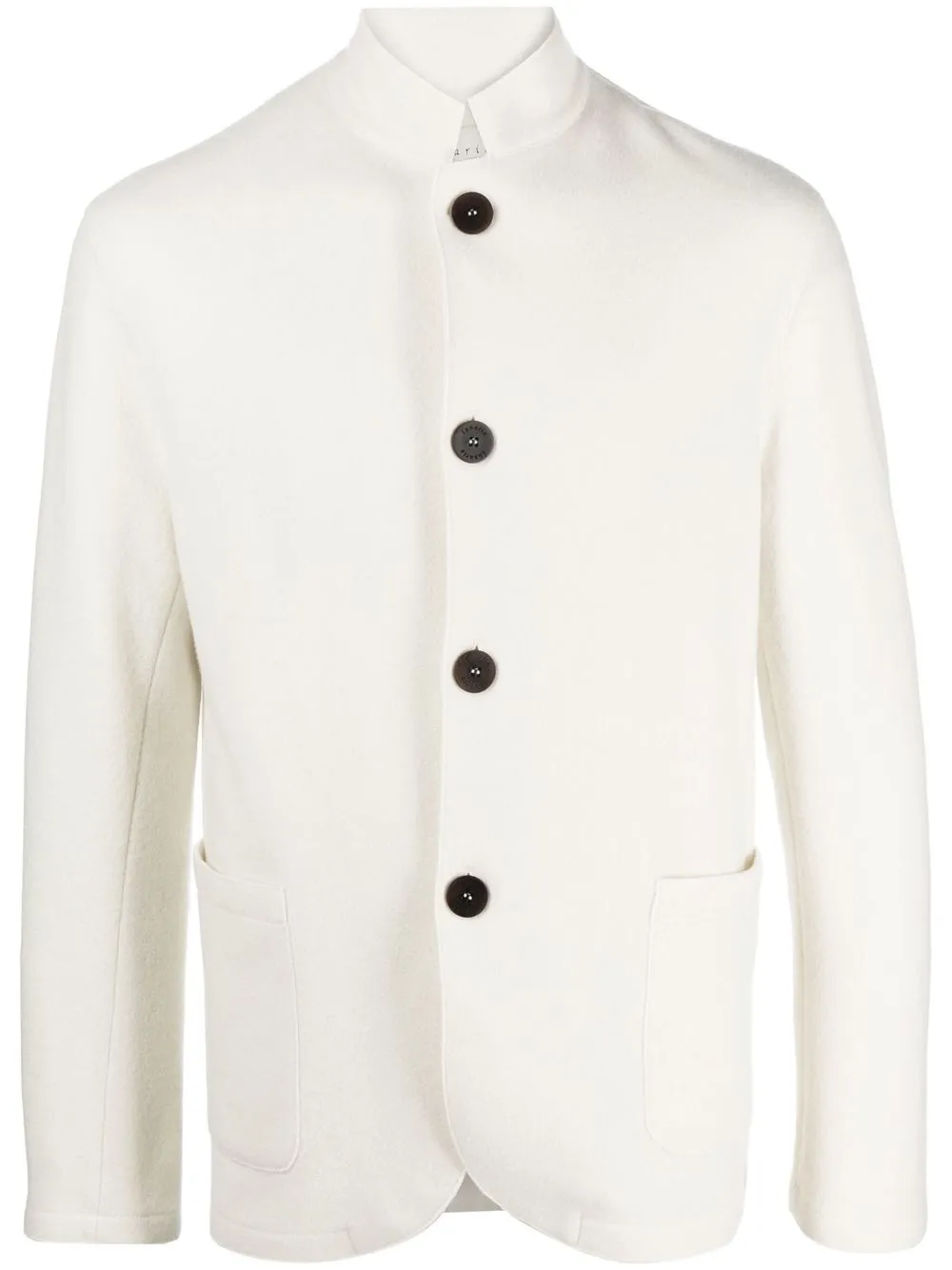 

LUNARIA CASHMERE single-breasted cashmere jacket - White