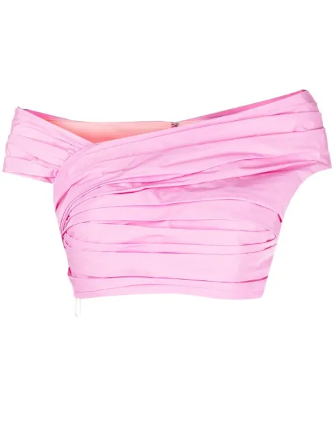 DSQUARED2 pleated off-shoulder cropped top Women