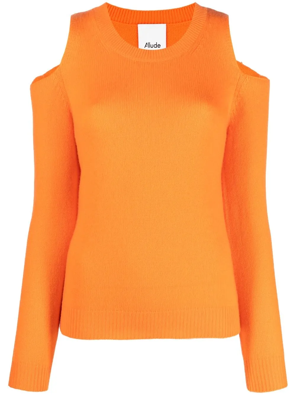 

Allude cold-shoulder wool-cashmere jumper - Orange