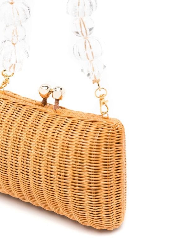 SERPUI Charlotte Wicker Clutch Bag