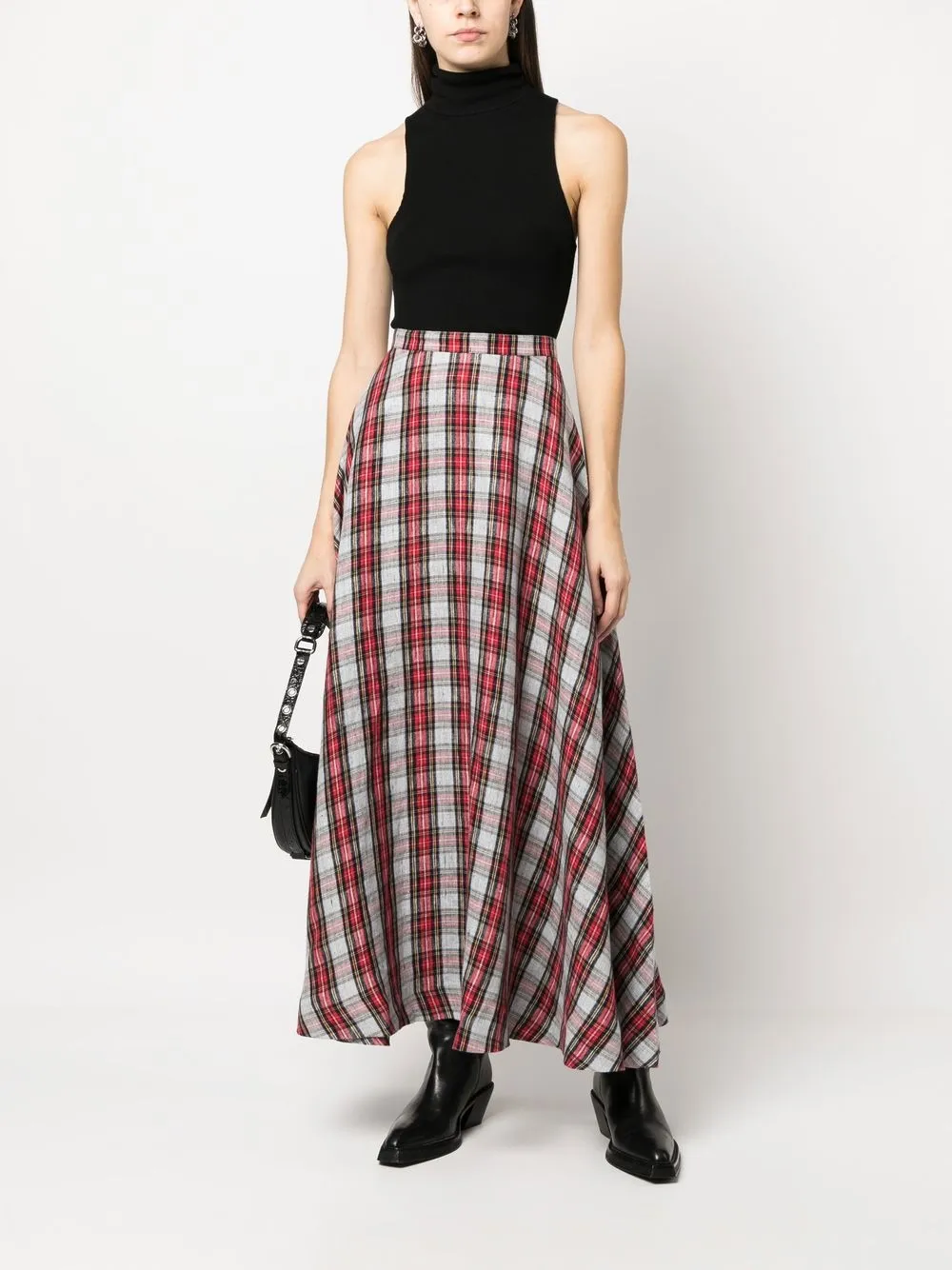 ERL Geruite rok - Rood