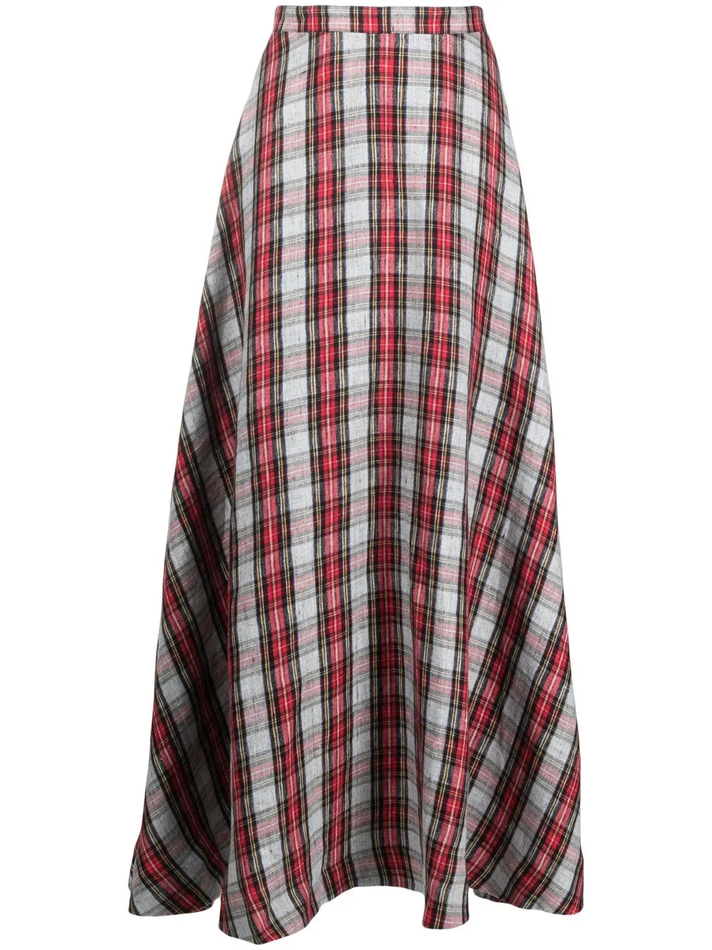 

ERL check-print linen skirt - Red