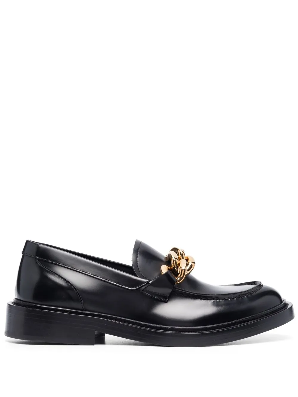 

Versace chain-detail leather loafers - Black
