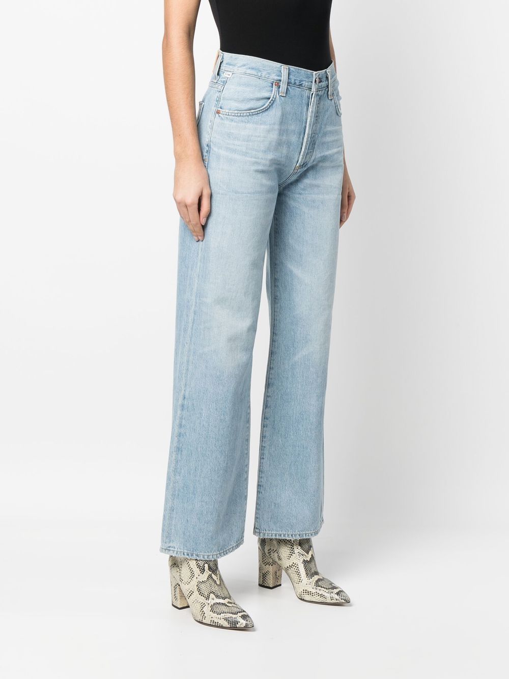 Shop Citizens Of Humanity Wide-leg Organic Cotton Jeans In Blau