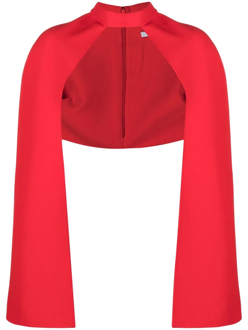 

Safiyaa cape-sleeve cropped jacket - Red