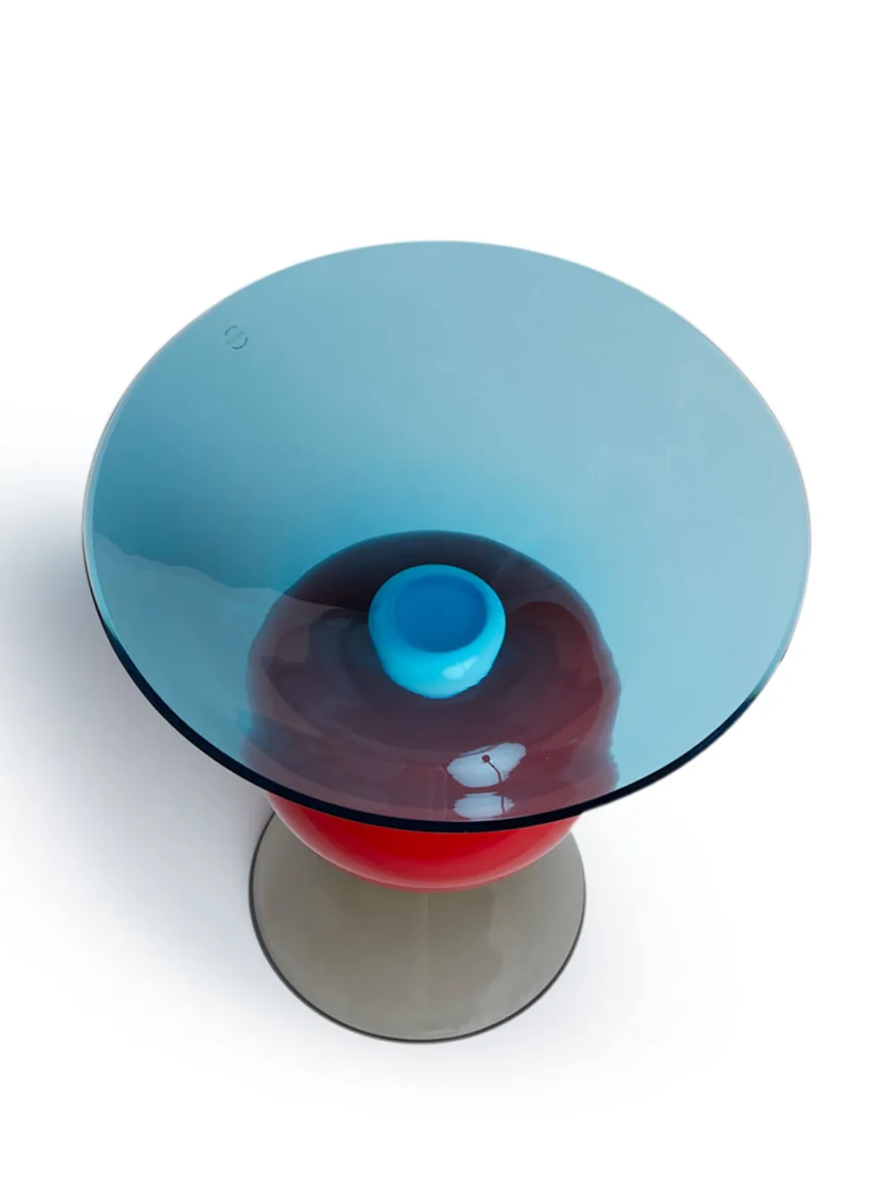 Venini Oman Glass Vase In Blue